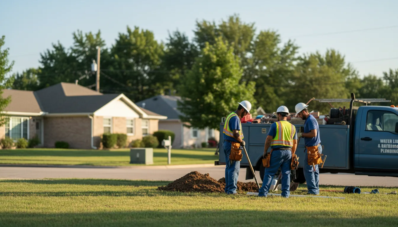 Residential water line and bathroom plumbing service in Clifton, TX
